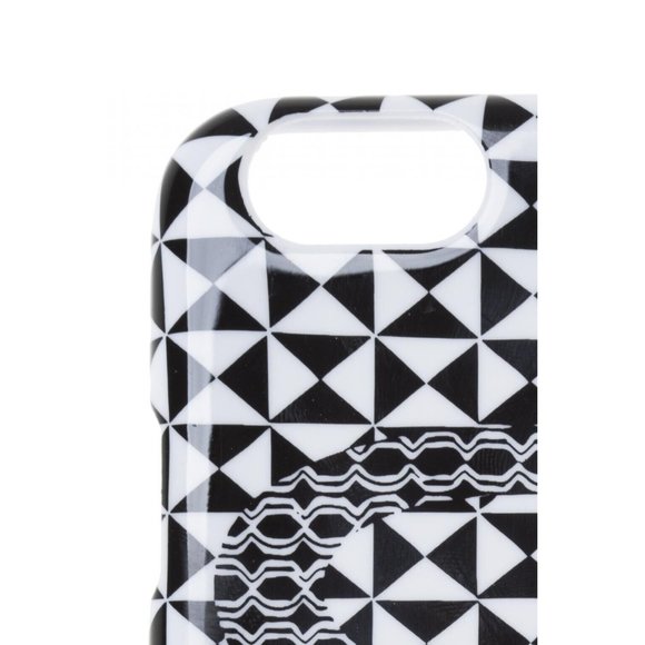 NIB $200 AUTHENTIC ALEXANDER MCQUEEN MCQ BLACK & WHITE GRAPHIC PHONE CASE 6 - Picture 2 of 4